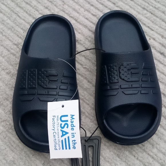 PRICE DROP  Kids USA blue slides sandals size 13 - Picture 1 of 9